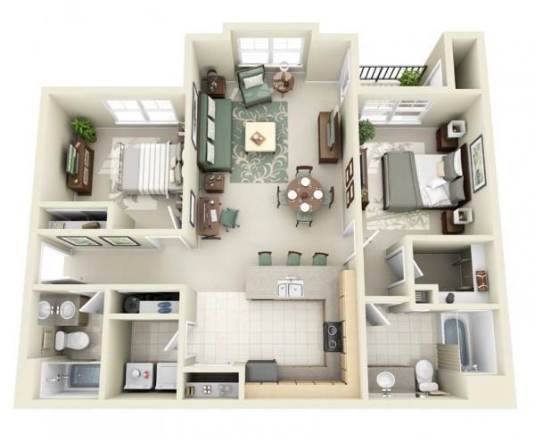 Kinh nghiệm thuê thiết kế nội thất chung cư, kết hợp hai hay nhiều vật liệu có sự tương phản cao tạo nhiều hiệu ứng thú vị