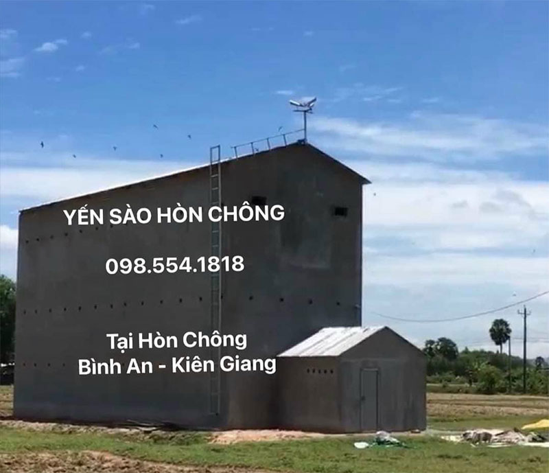 Nhà yến thứ 1: xây dựng 2018 tại Hòn Chông, Bình An, Kiên Lương, Kiên Giang