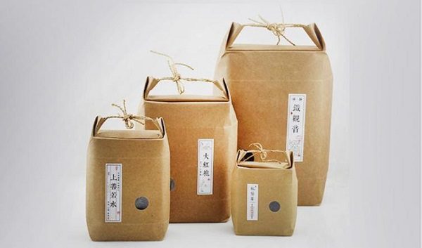 Bao bì giấy đựng gạo phong cách Nhật Bản